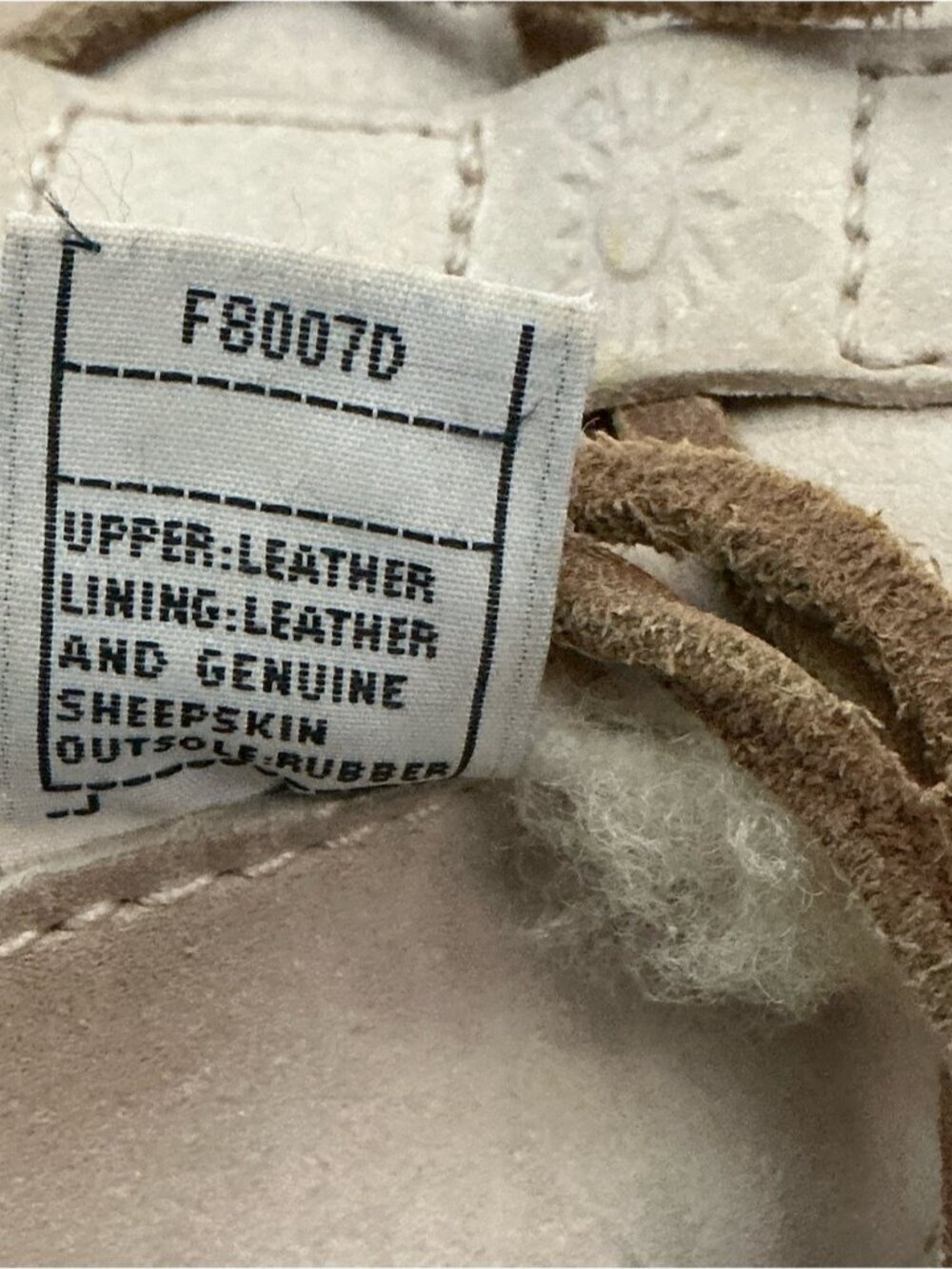 UGG Australia Ankle Boots Womens Cove Suede Leather 5178 Beige Cream US size 9 - Picture 13 of 16